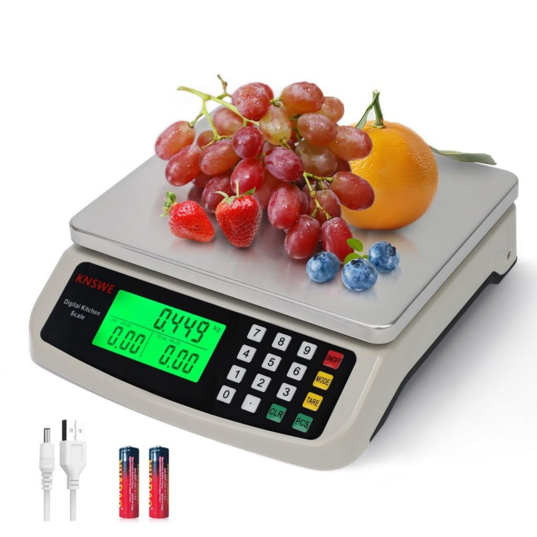 Balance de cuisine en plastique alimentaire pour bureau blanc